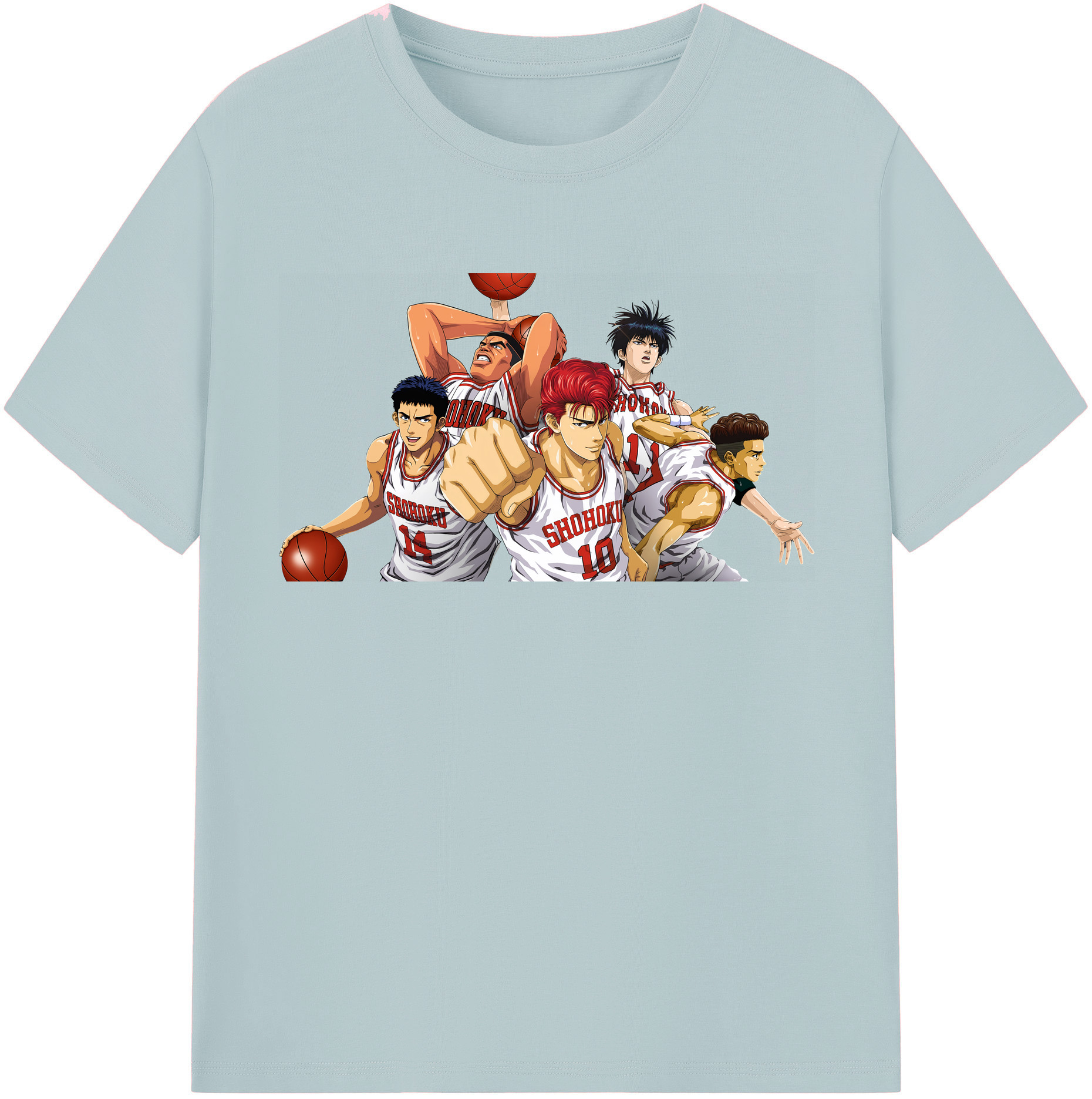 SLAM DUNK／スラムダンク 綿100％半袖Tシャツ（フロントプリント）